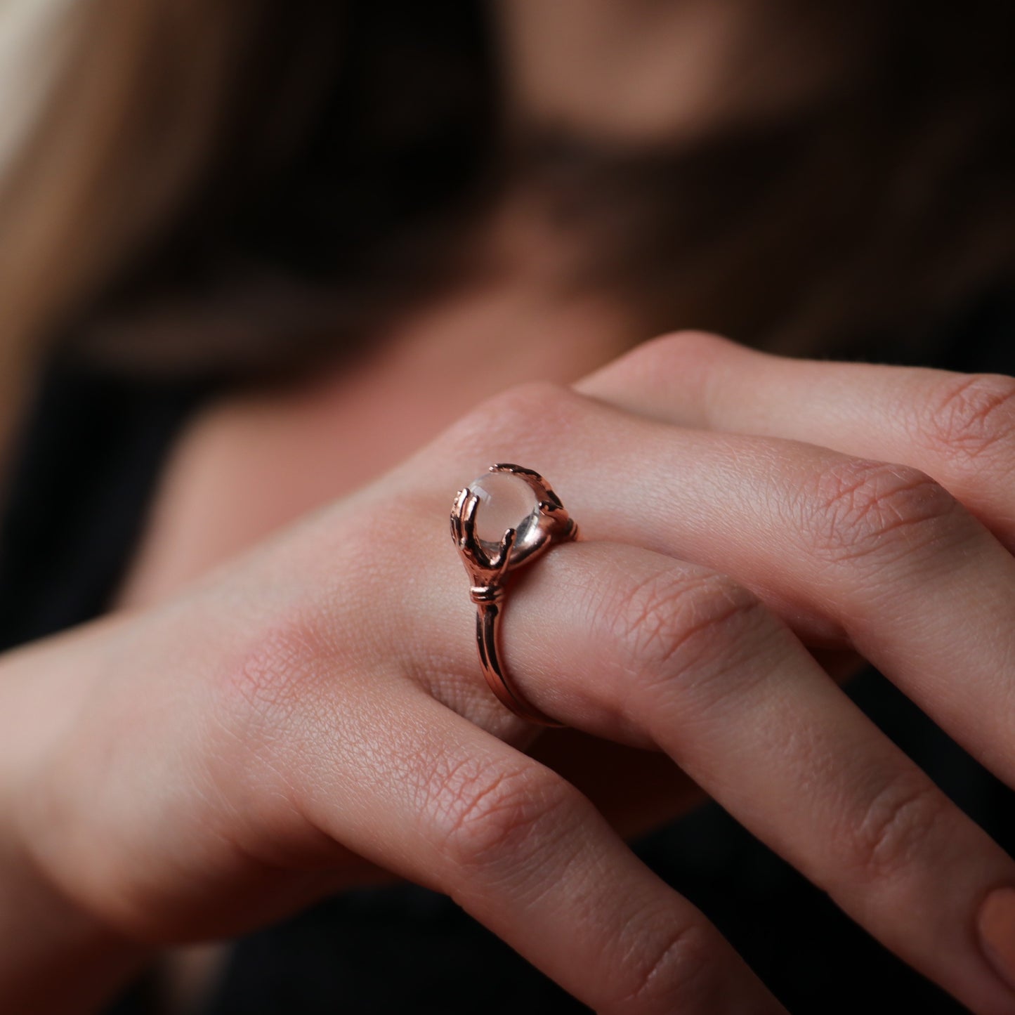 Holy Spirit Clear Quartz 925 Silver Ring