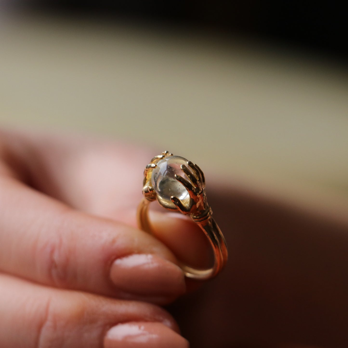 Holy Spirit Clear Quartz 925 Silver Ring