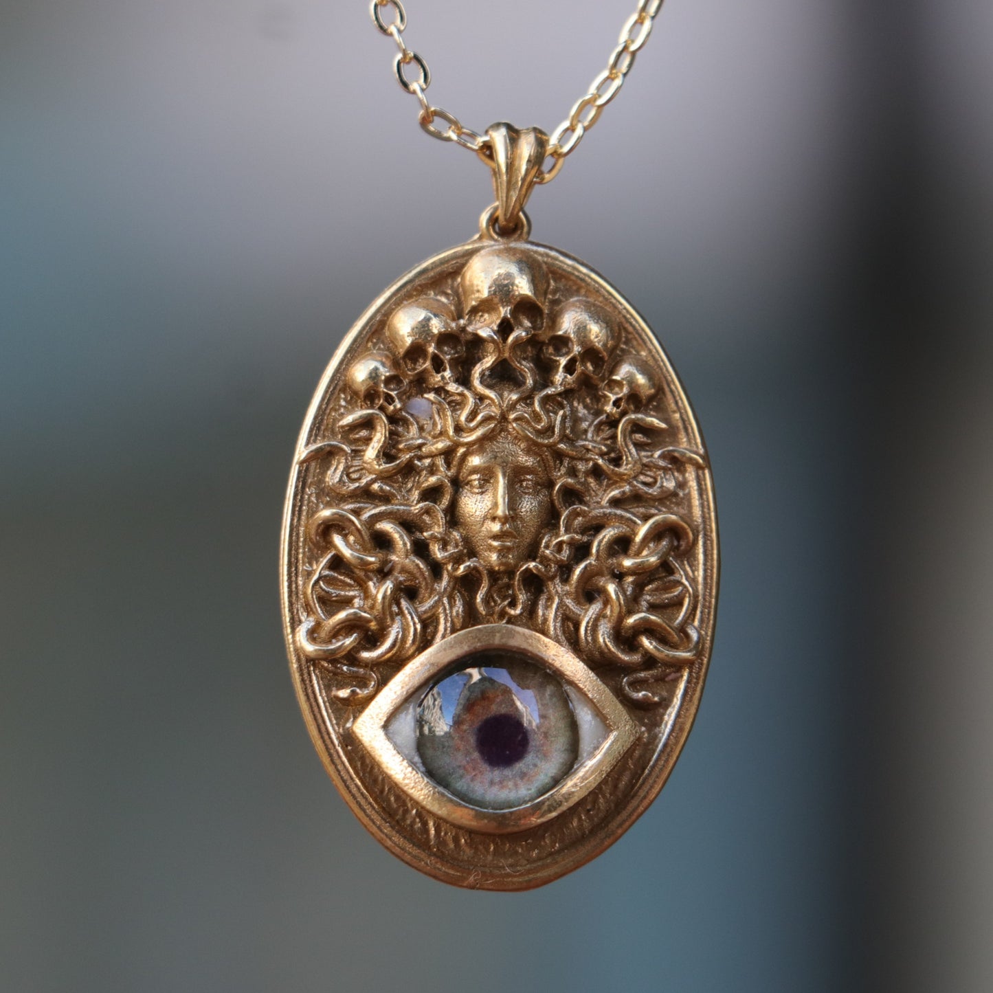 Ouroboros Blue Eye Necklace