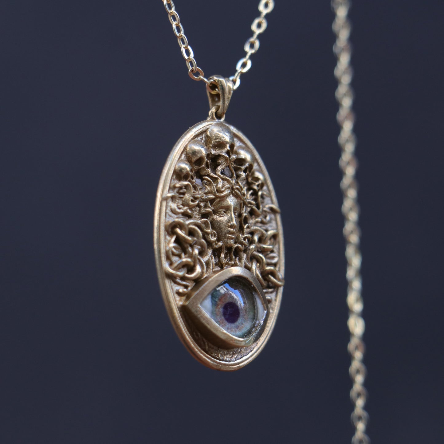 Ouroboros Blue Eye Necklace