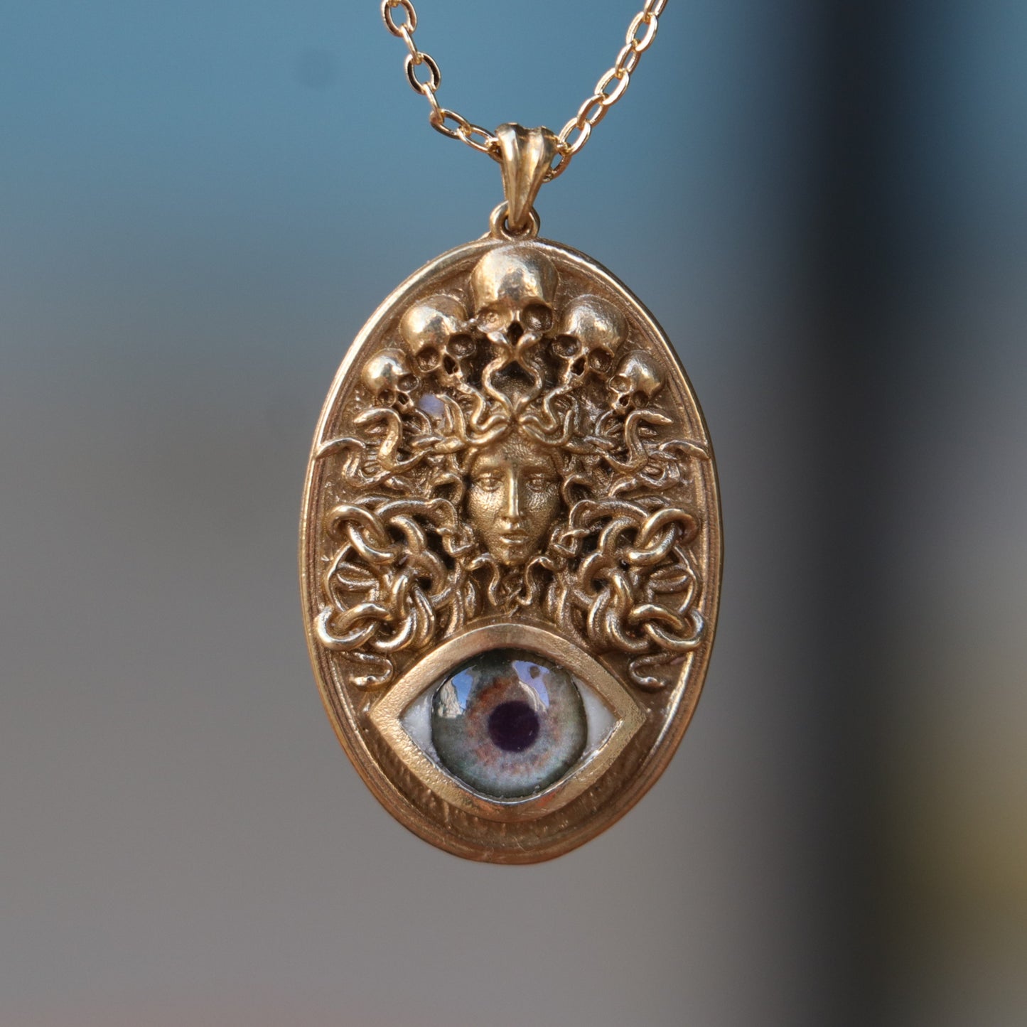 Ouroboros Blue Eye Necklace