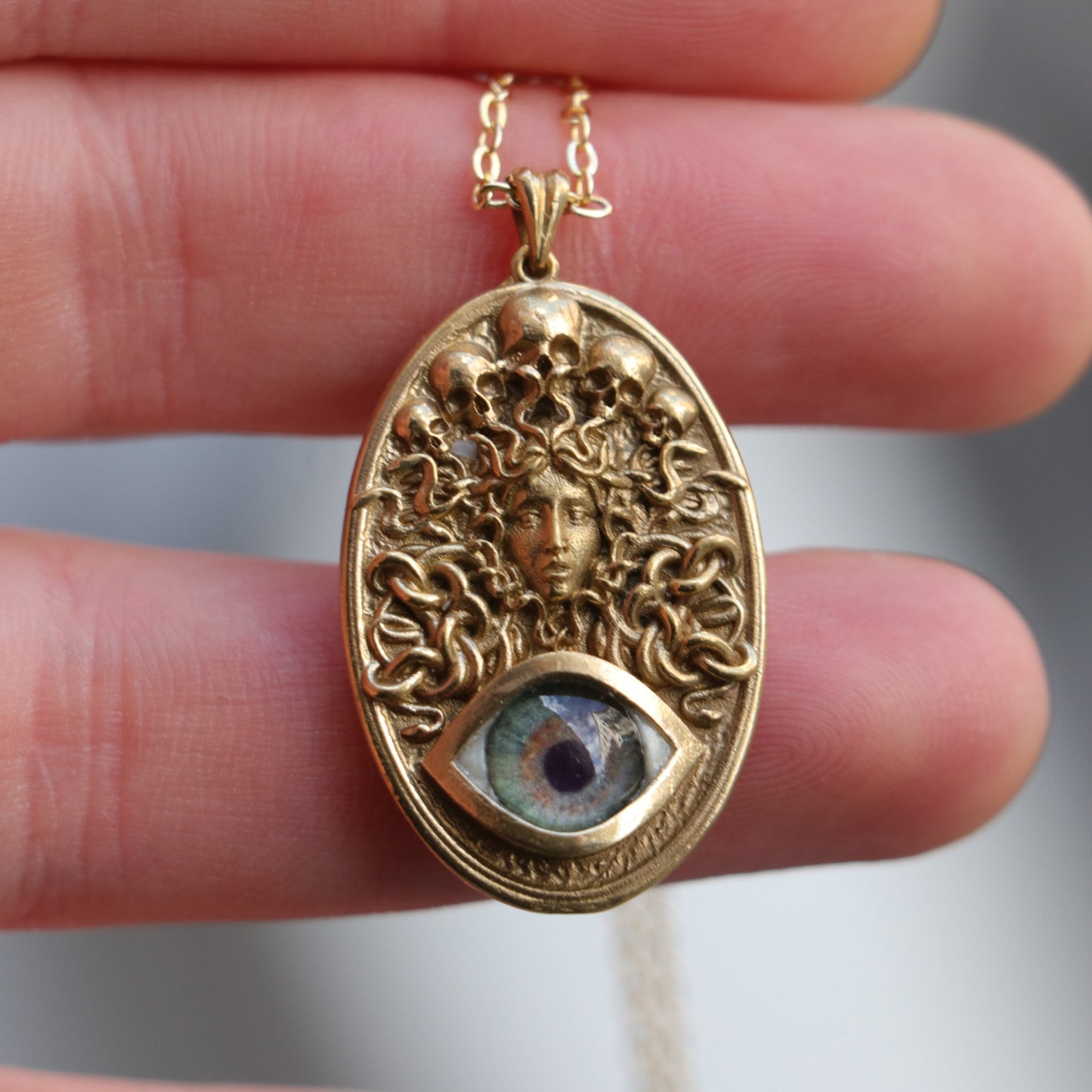 Ouroboros Blue Eye Necklace