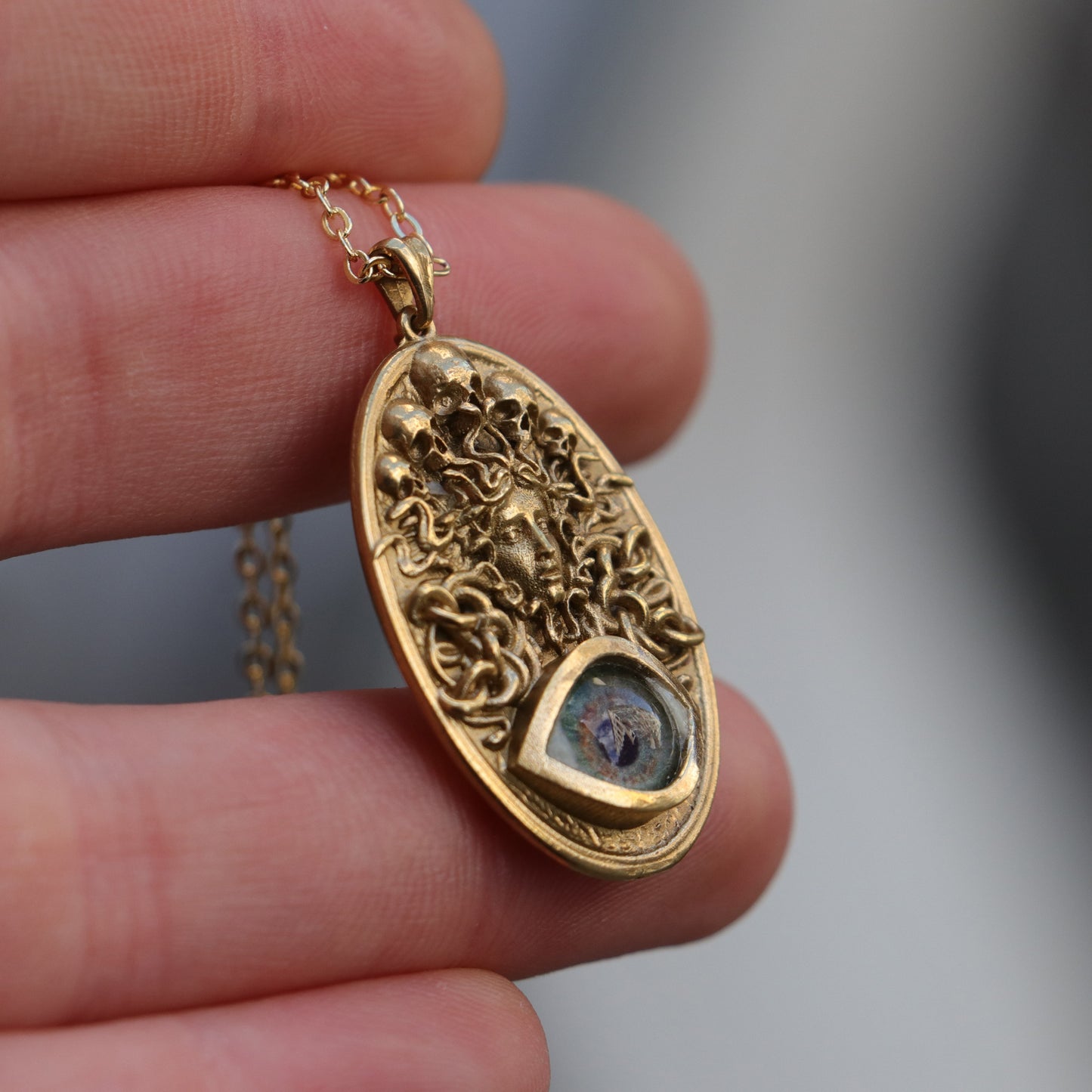 Ouroboros Blue Eye Necklace