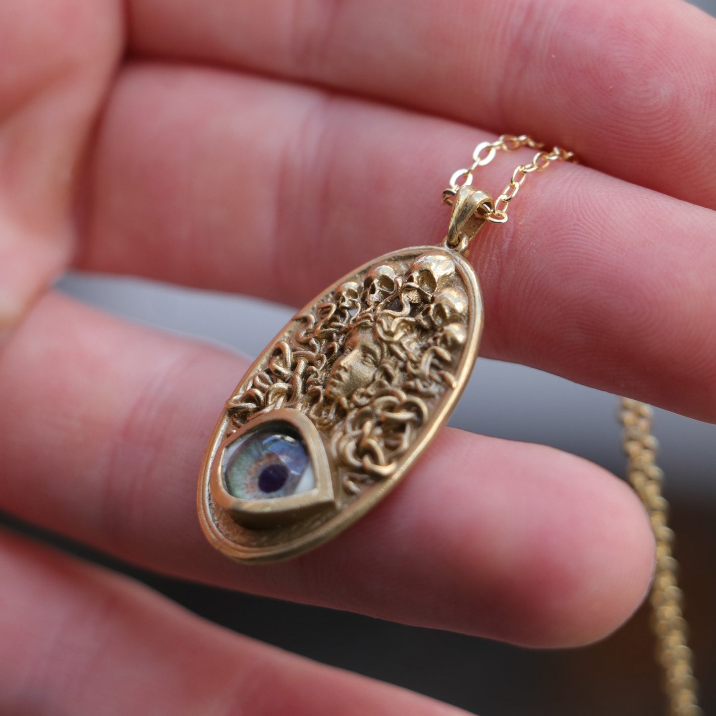 Ouroboros Blue Eye Necklace