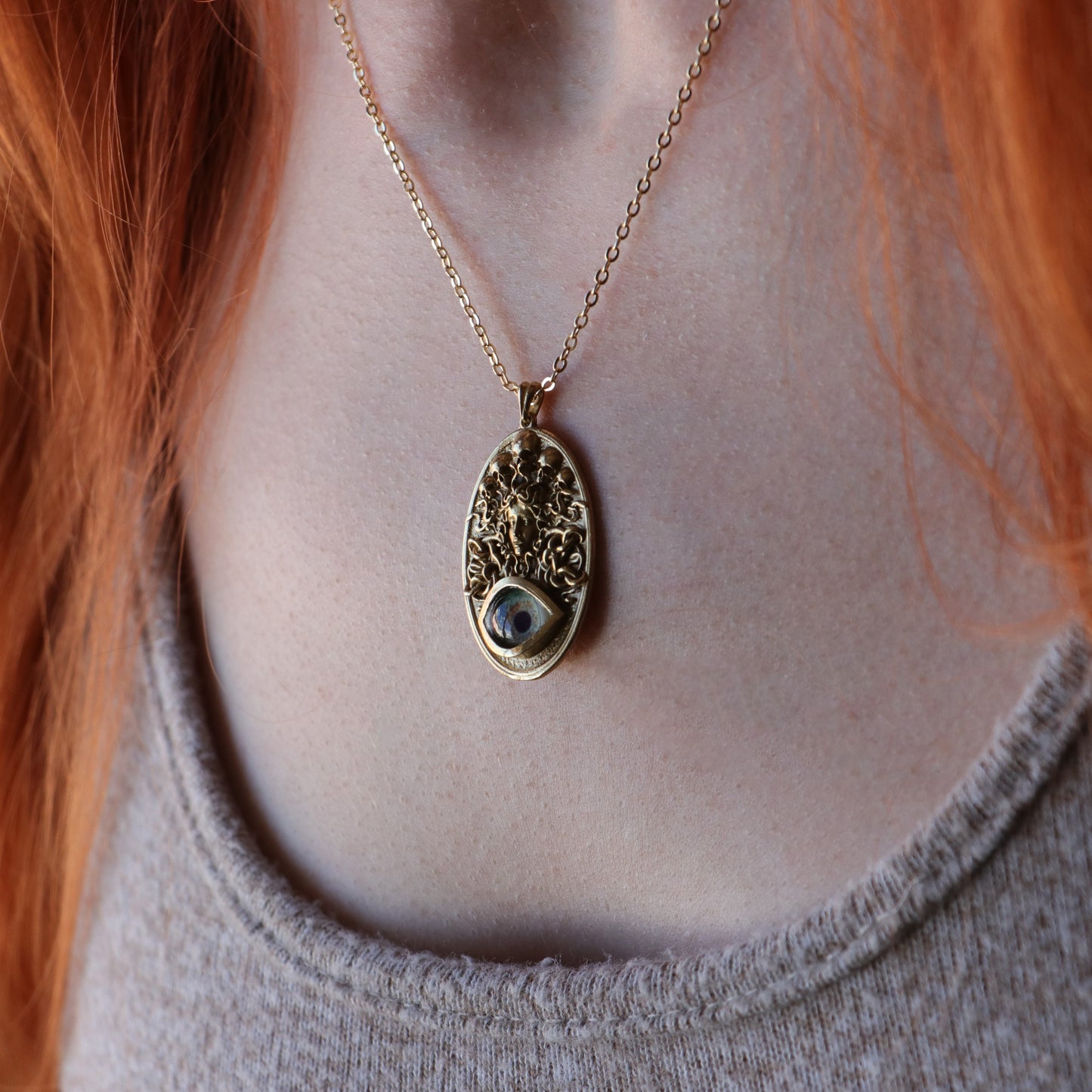 Ouroboros Blue Eye Necklace