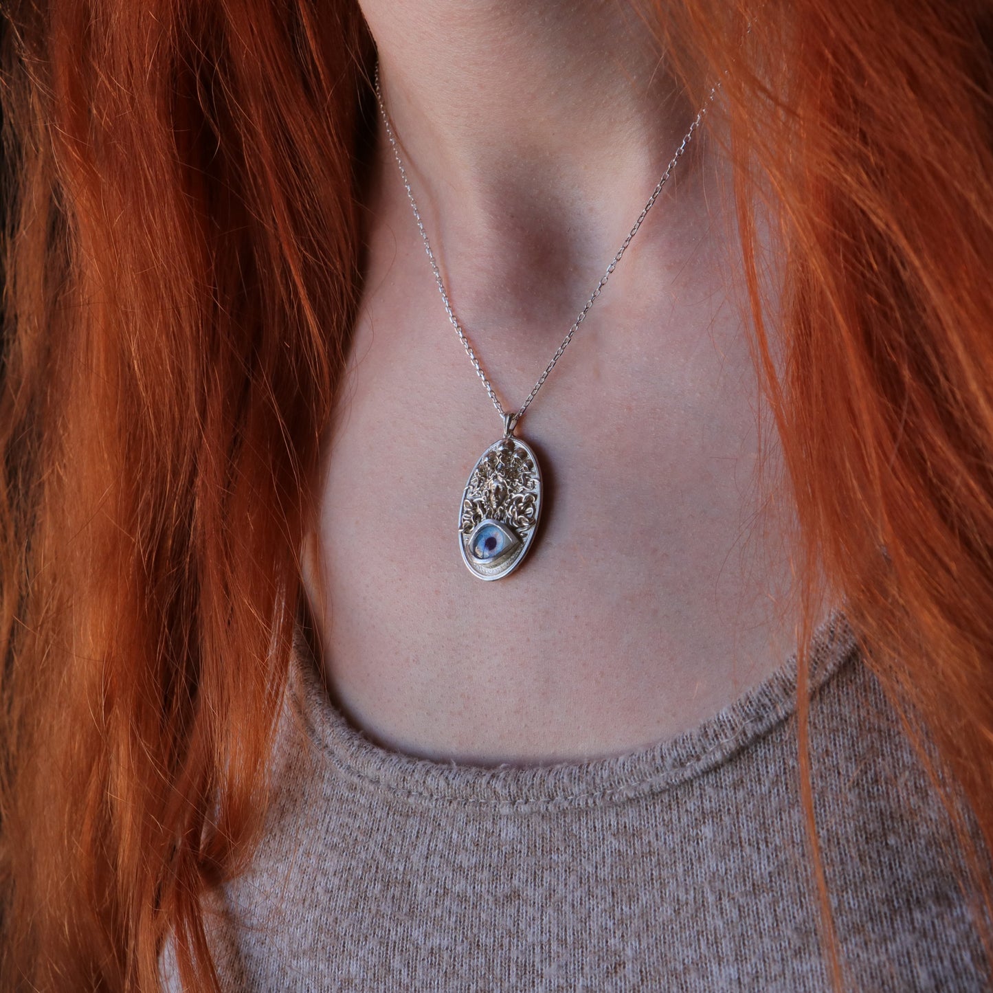 Ouroboros Blue Eye Necklace