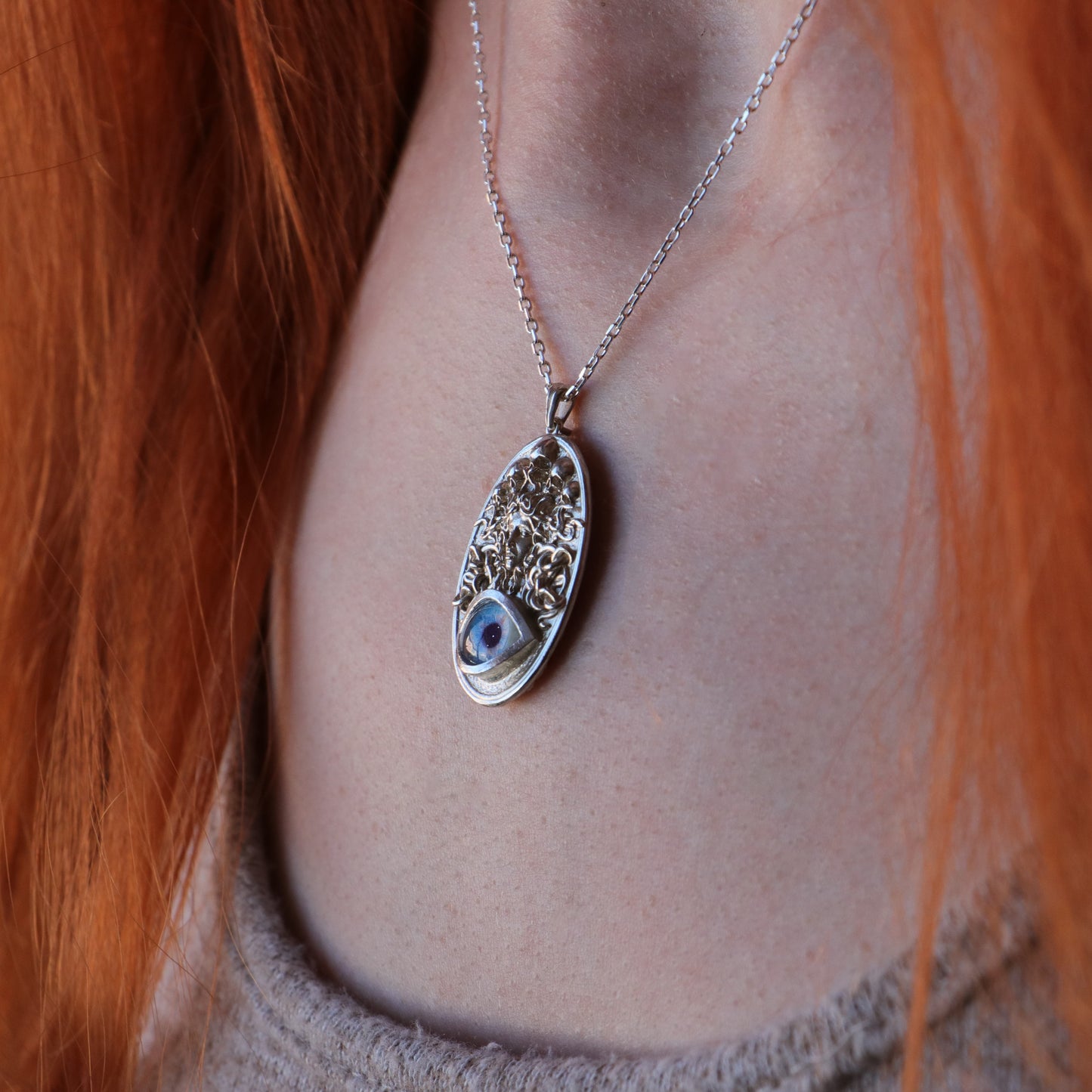 Ouroboros Blue Eye Necklace
