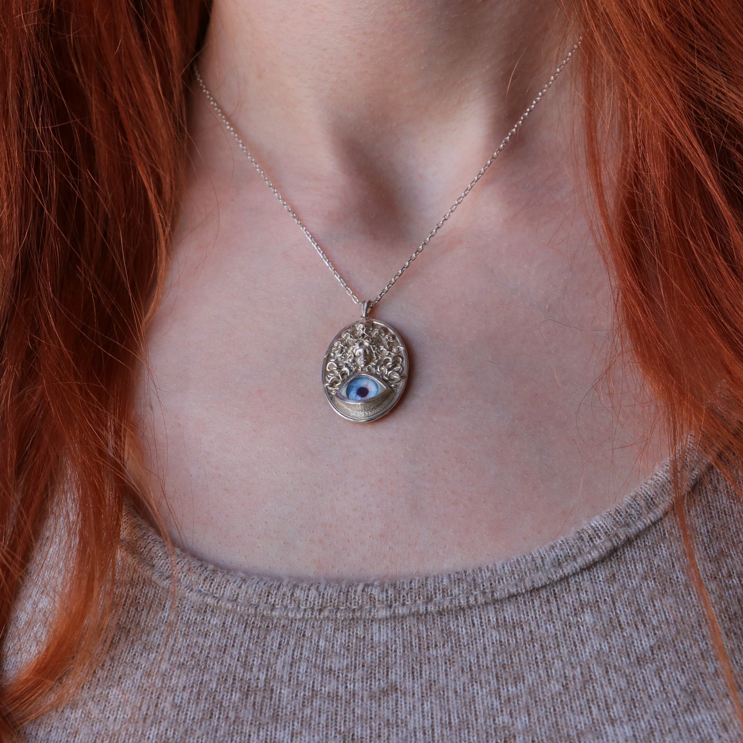 Ouroboros Blue Eye Necklace