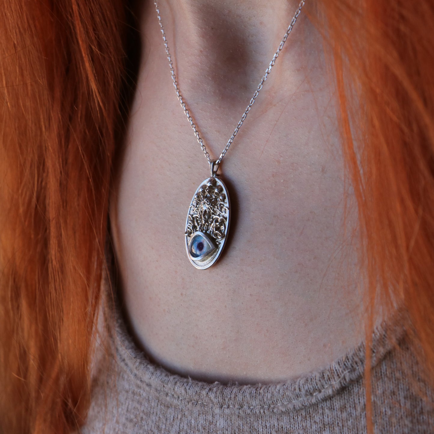 Ouroboros Blue Eye Necklace