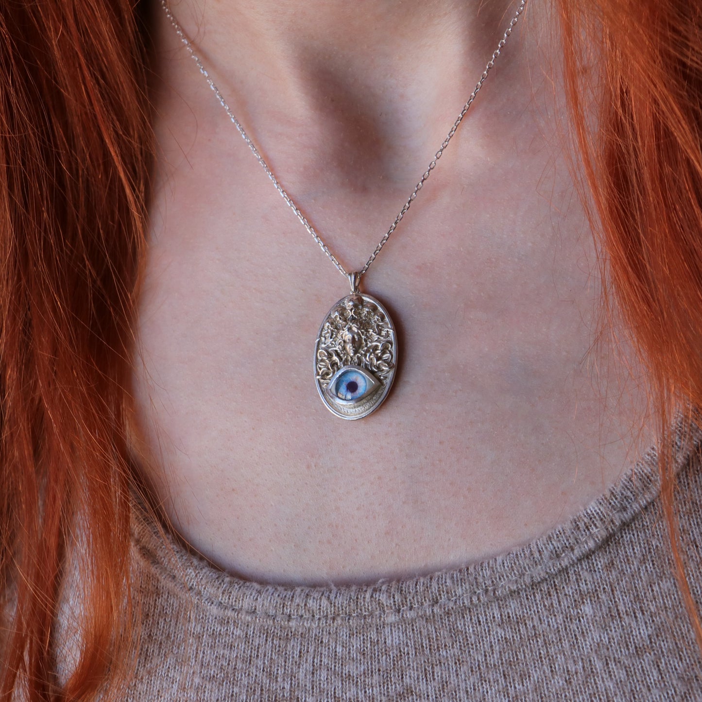 Ouroboros Blue Eye Necklace