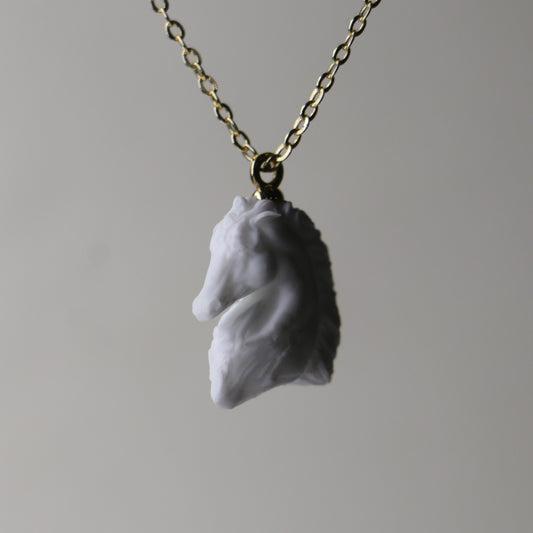 Marble Lion 925 Silver Gold Plated Necklace