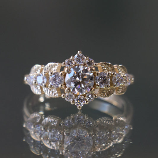 Special Design 1.18 Carat Diamond 14 Carat Gold Ring