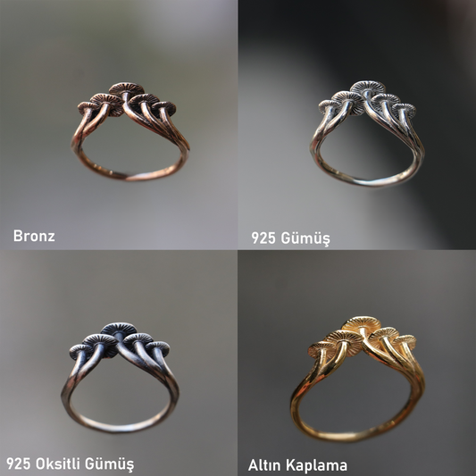 Mushroom 925 Silver Ring
