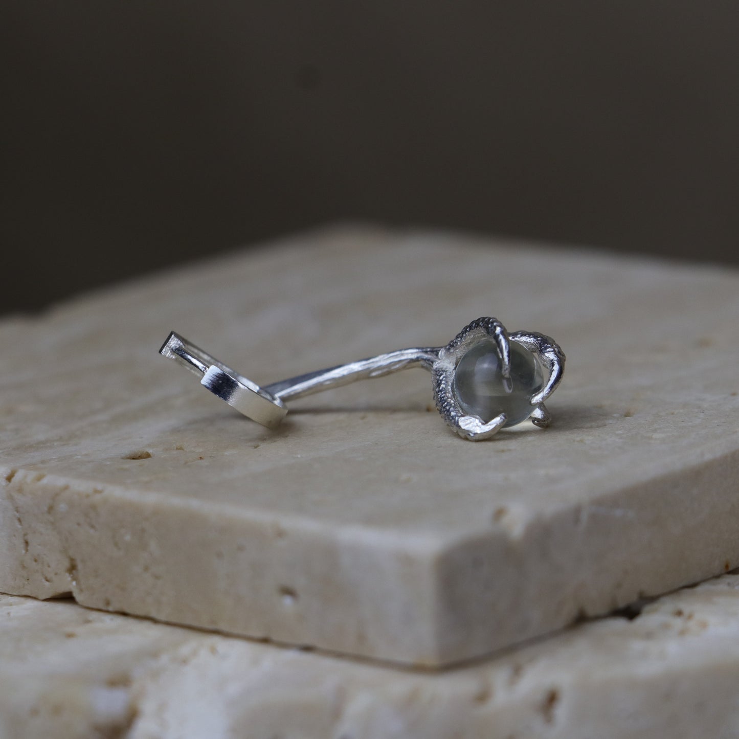 Garnet Claw Earrings