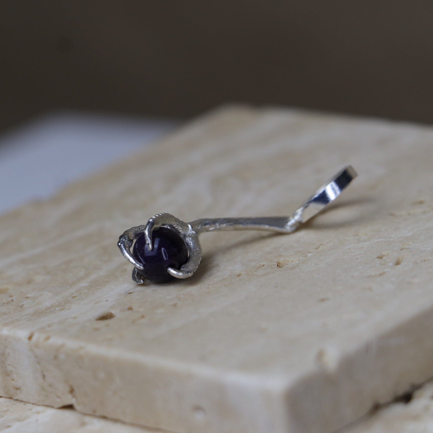 Garnet Claw Earrings