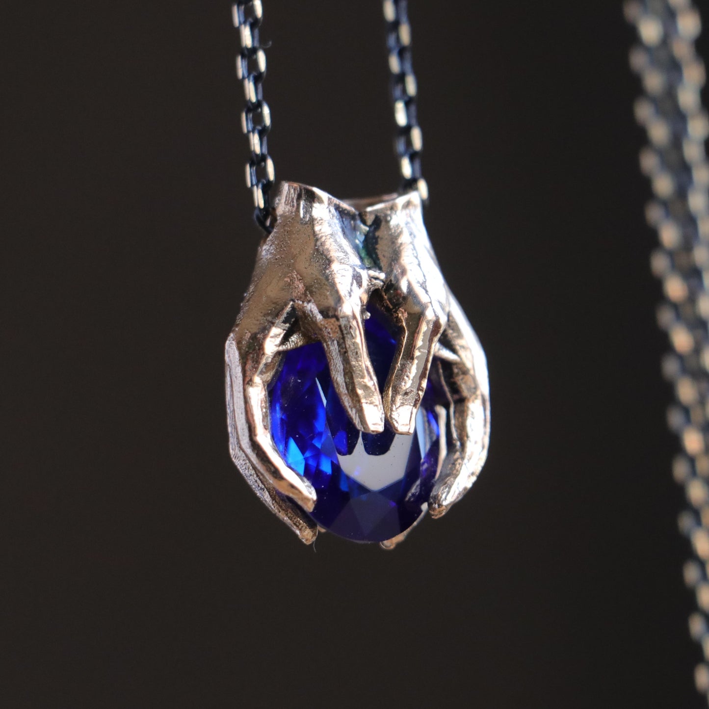 Drop Garnet Stone Palm Necklace