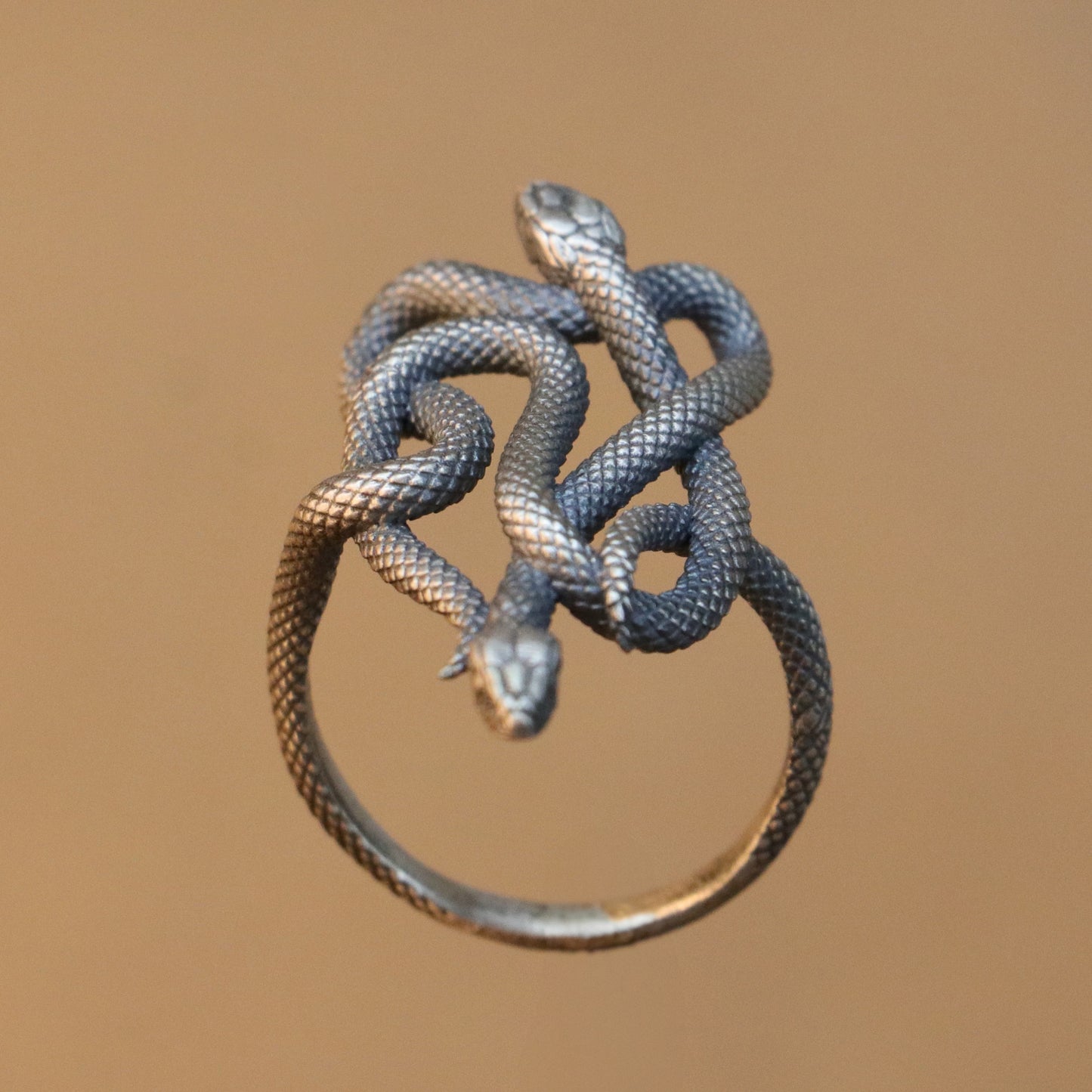 Amber Octopus 925 Silver Ring