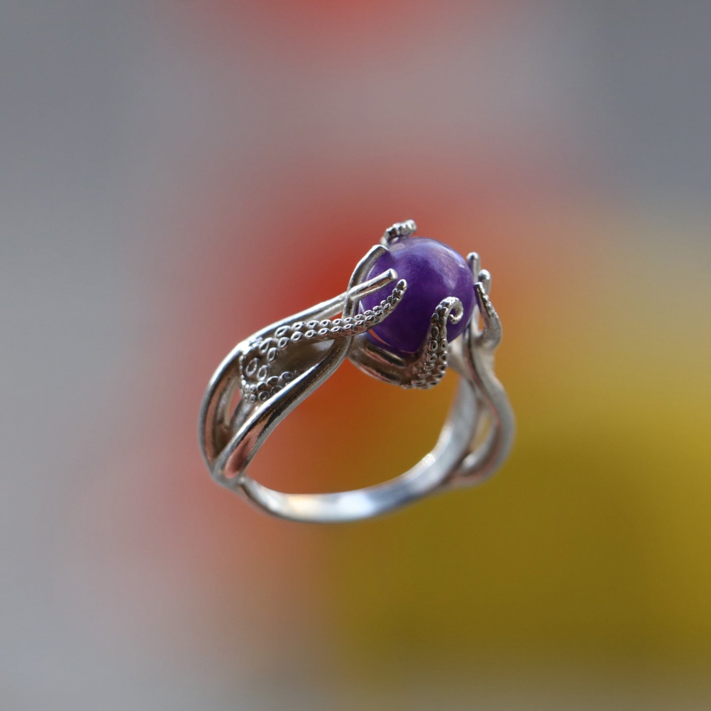 Ahtapot Yüzük (Tüm Taş ve Maden Seçenekleri)