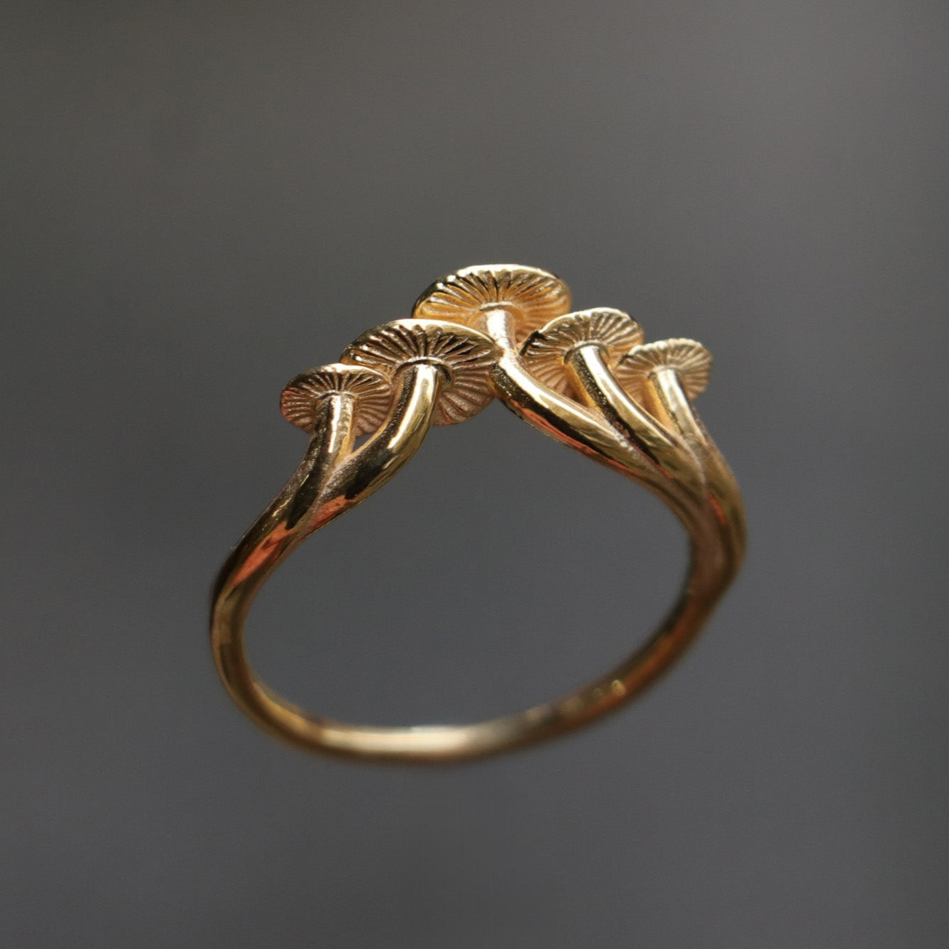 Mushroom 925 Matte Silver Ring