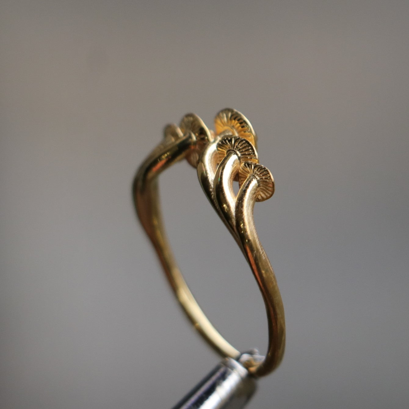 Mushroom 925 Matte Silver Ring