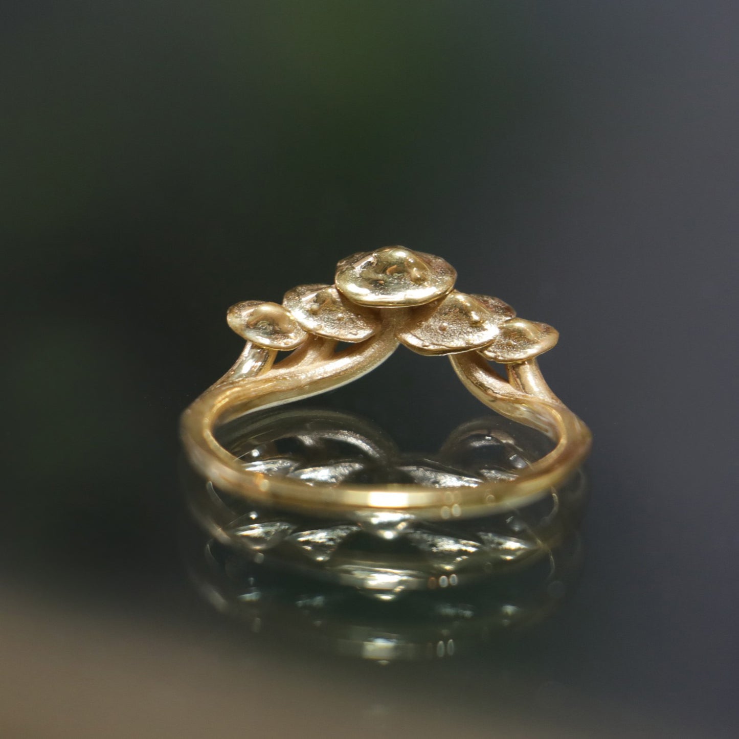 Mushroom 925 Matte Silver Ring