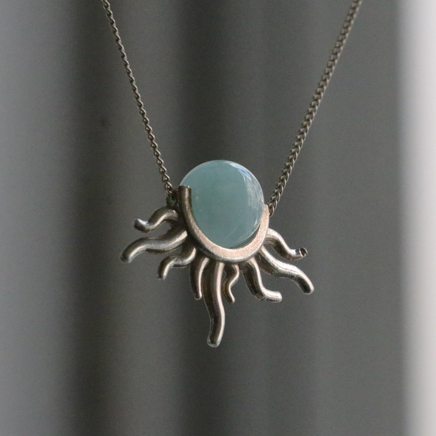 Ametist Güneş 925 Gümüş Kolye (Tüm Taşlar)