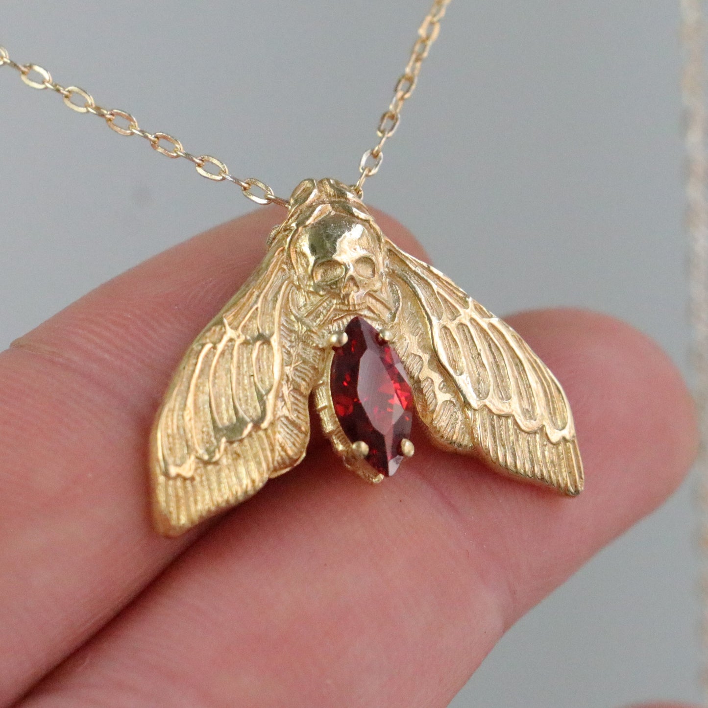 Mini Mini Skull 925 Oxidized Silver Necklace