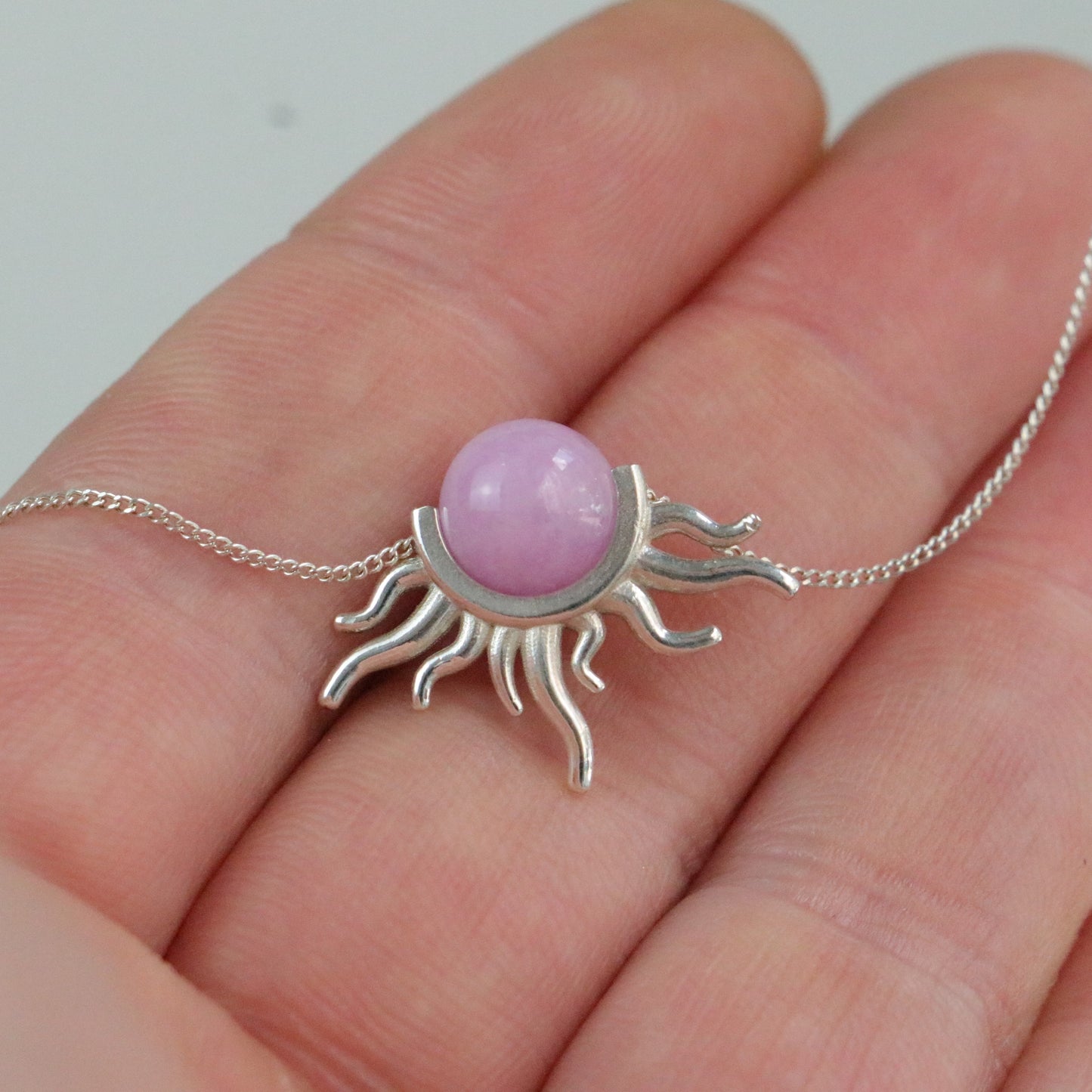 Güneş Ametist Kolye (Tüm Taş ve Maden Seçenekleri)