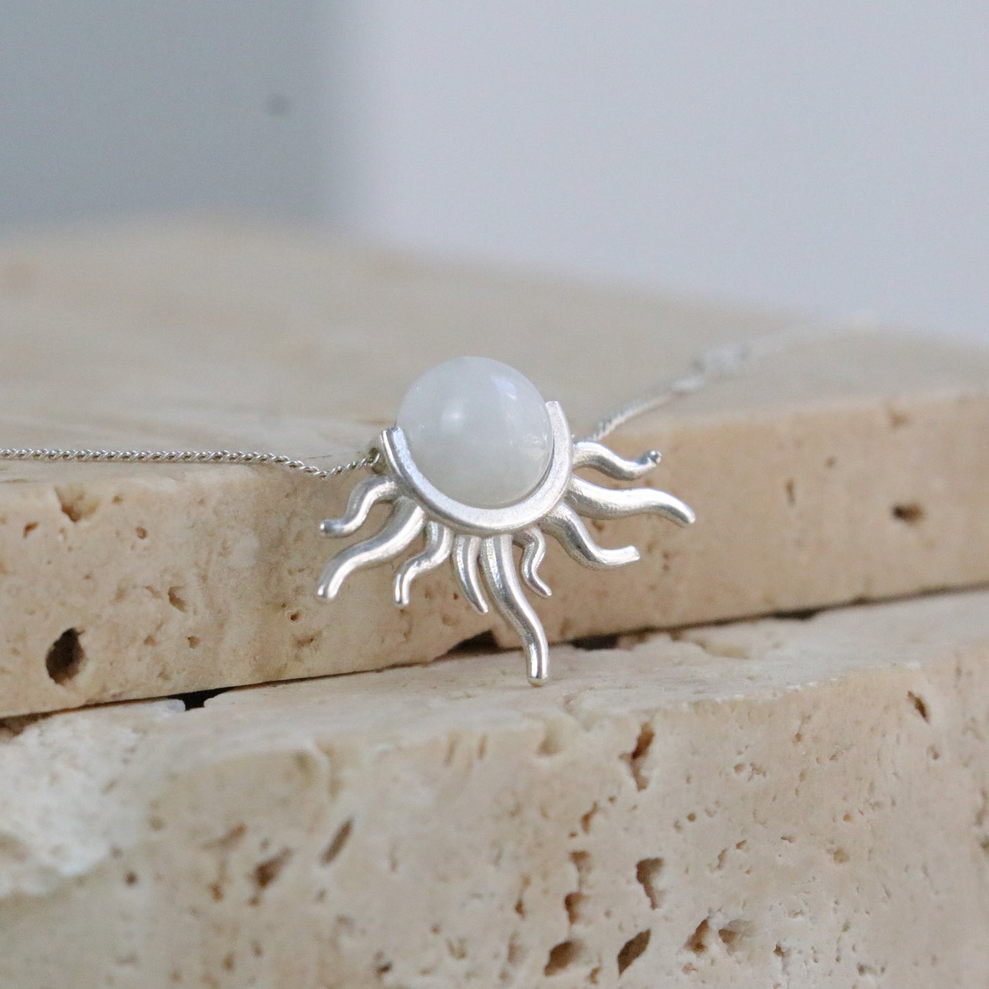 Güneş Ametist Kolye (Tüm Taş ve Maden Seçenekleri)