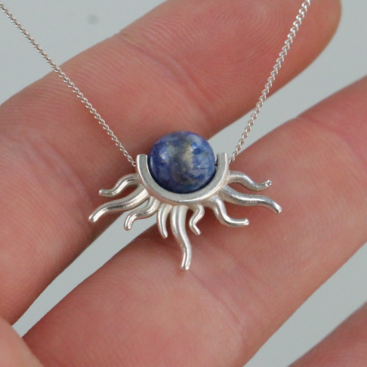 Güneş Ametist Kolye (Tüm Taş ve Maden Seçenekleri)