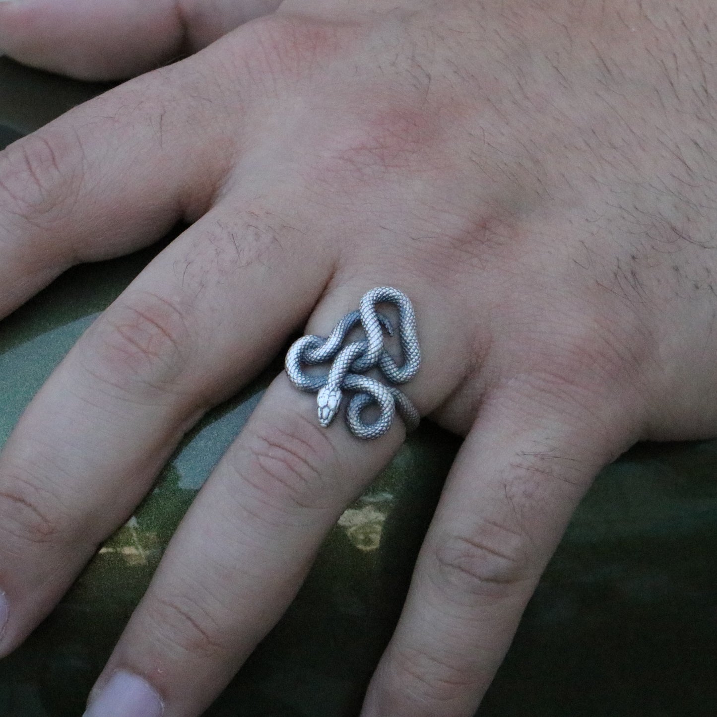 Memento Mori Moissanite Men's 925 Silver Ring