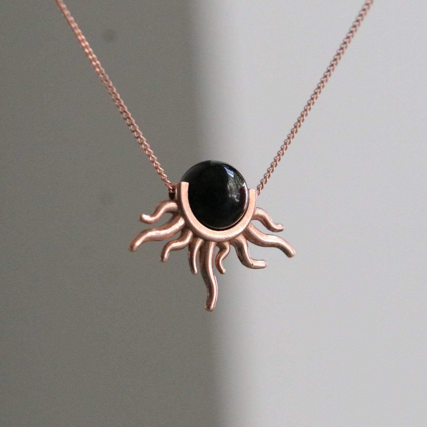 Ametist Güneş 925 Gümüş Kolye (Tüm Taşlar)