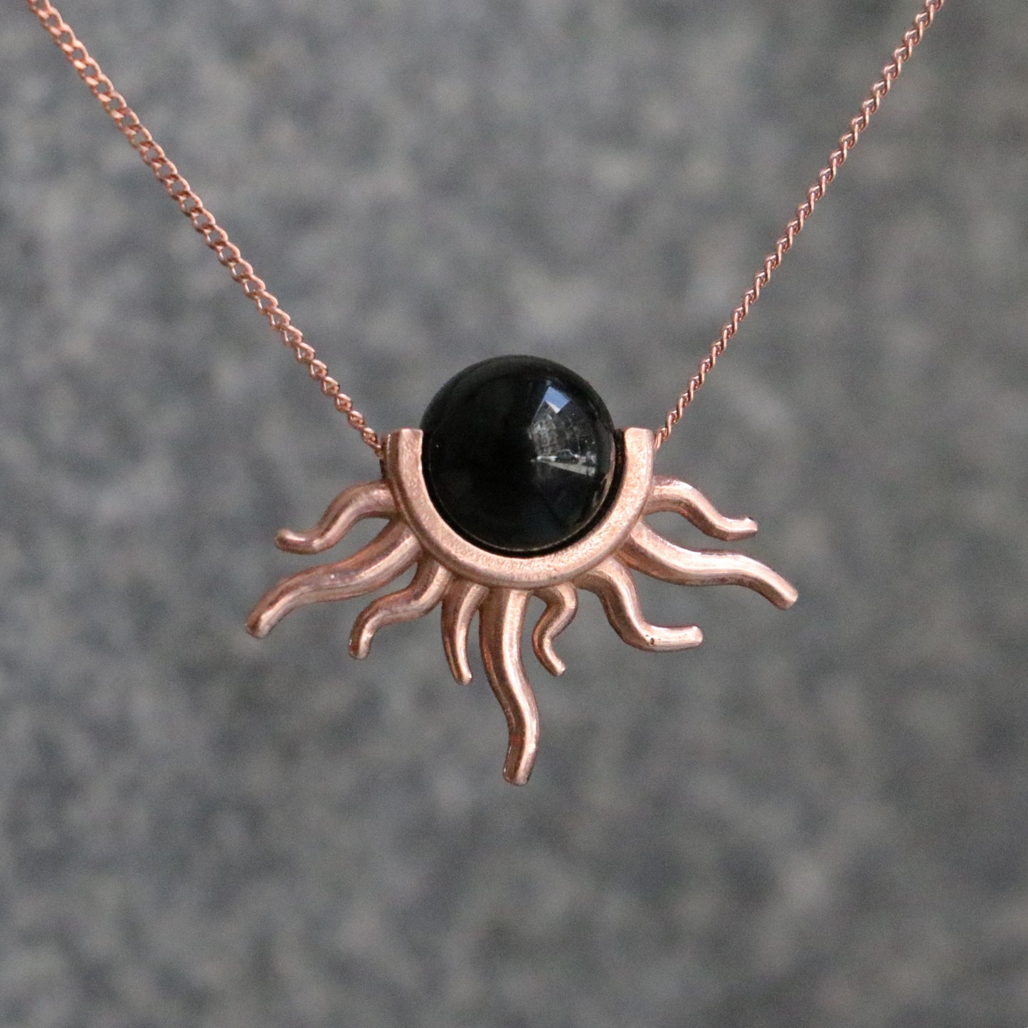 Güneş Ametist Kolye (Tüm Taş ve Maden Seçenekleri)