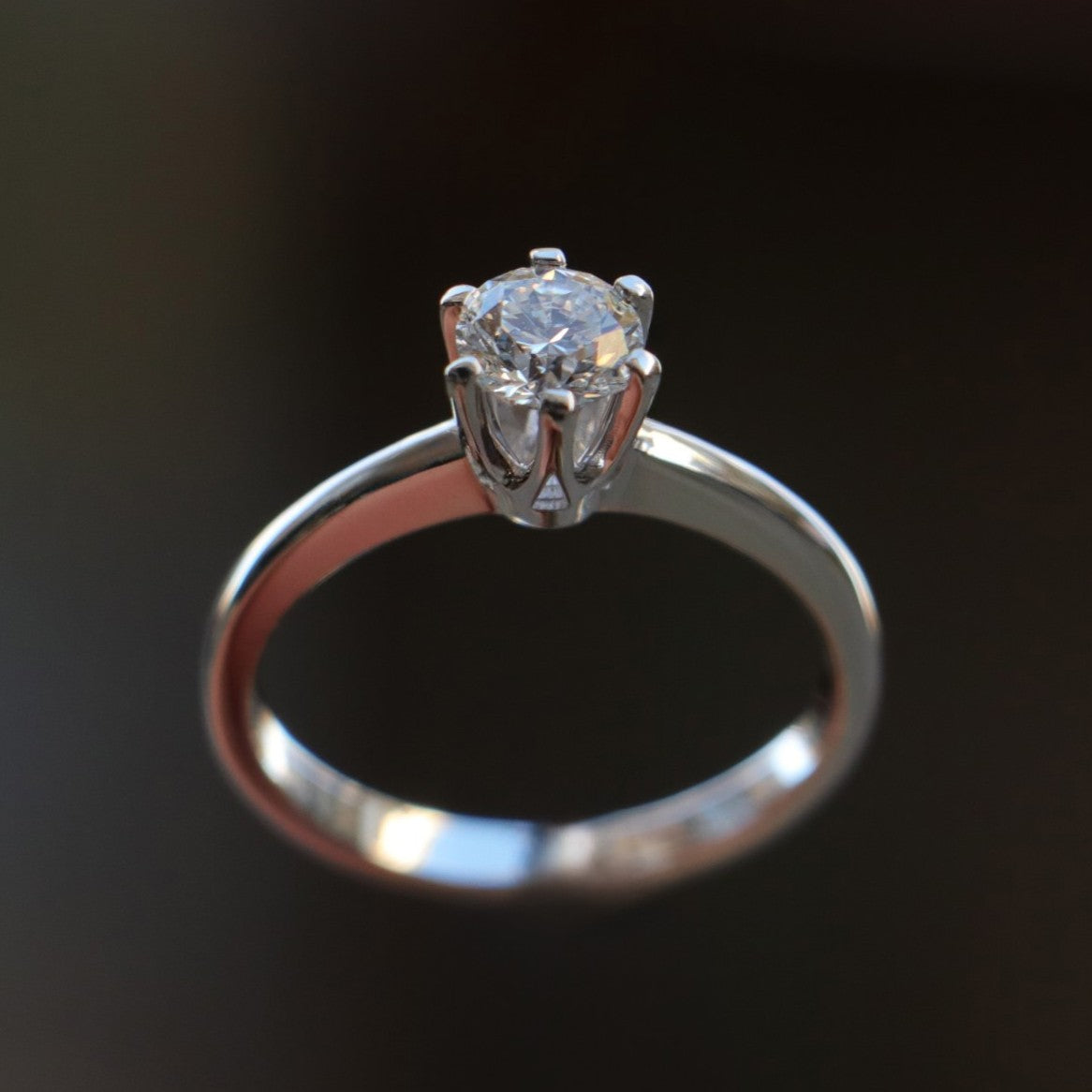 Özel Tasarım 0.58 HDR Pırlanta 14 Ayar Beyaz Altın Yüzük