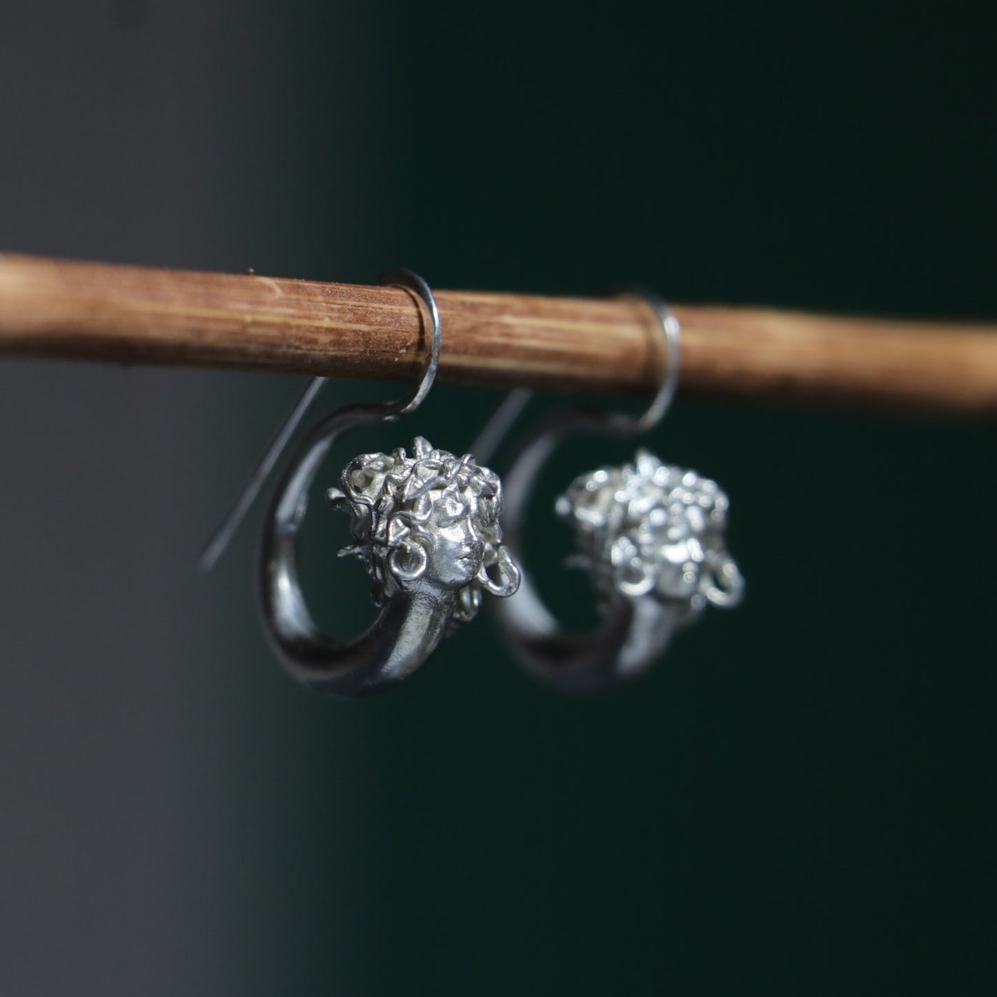 925 Silver Earring with Drop Jade Stone