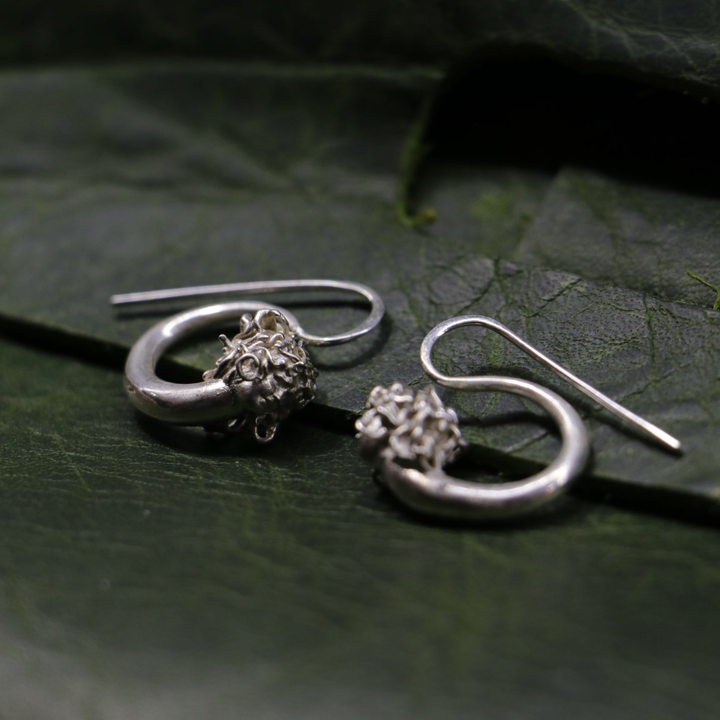 925 Silver Earring with Drop Jade Stone