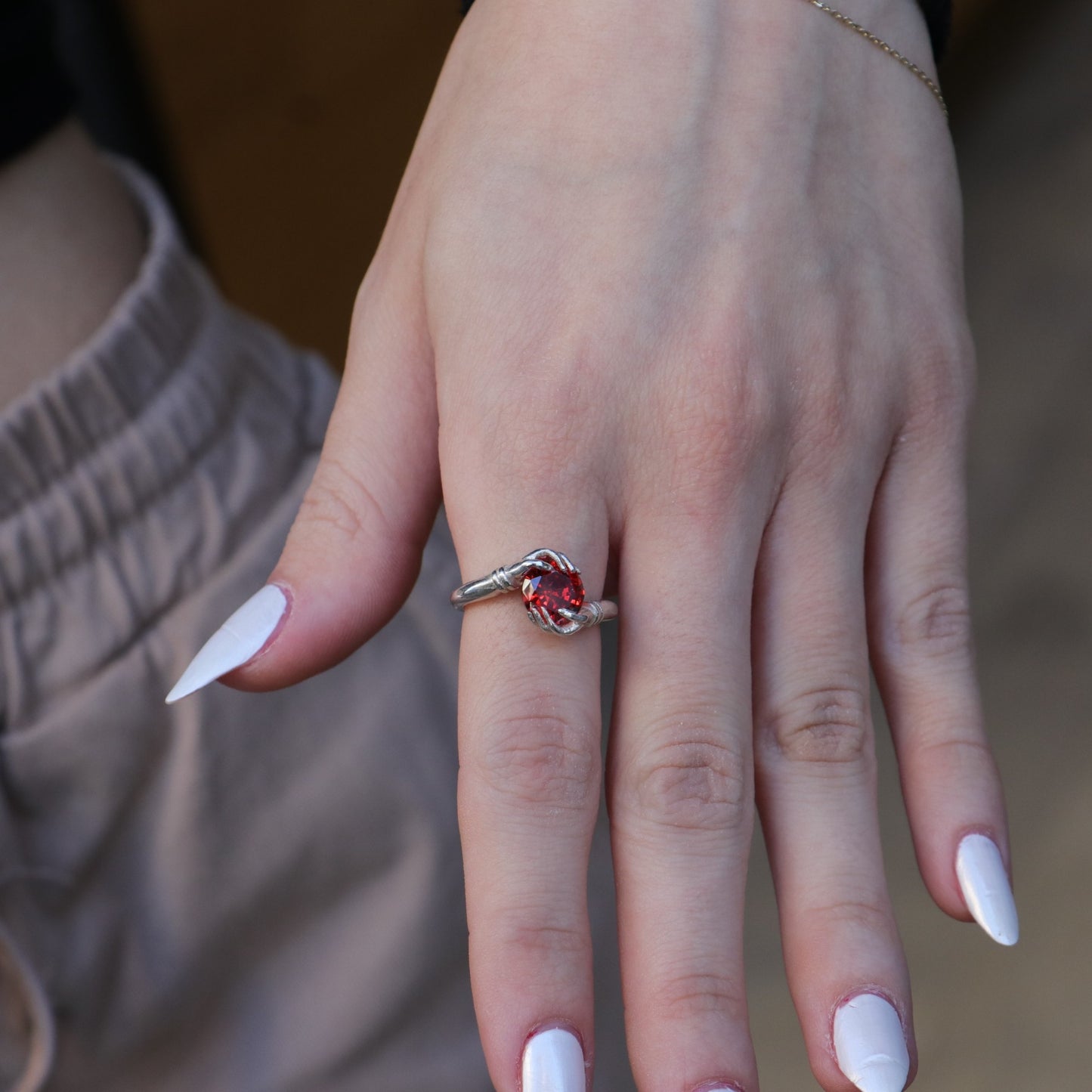 Secrets of the Universe Aquamarine 925 Silver Gold Plated Ring