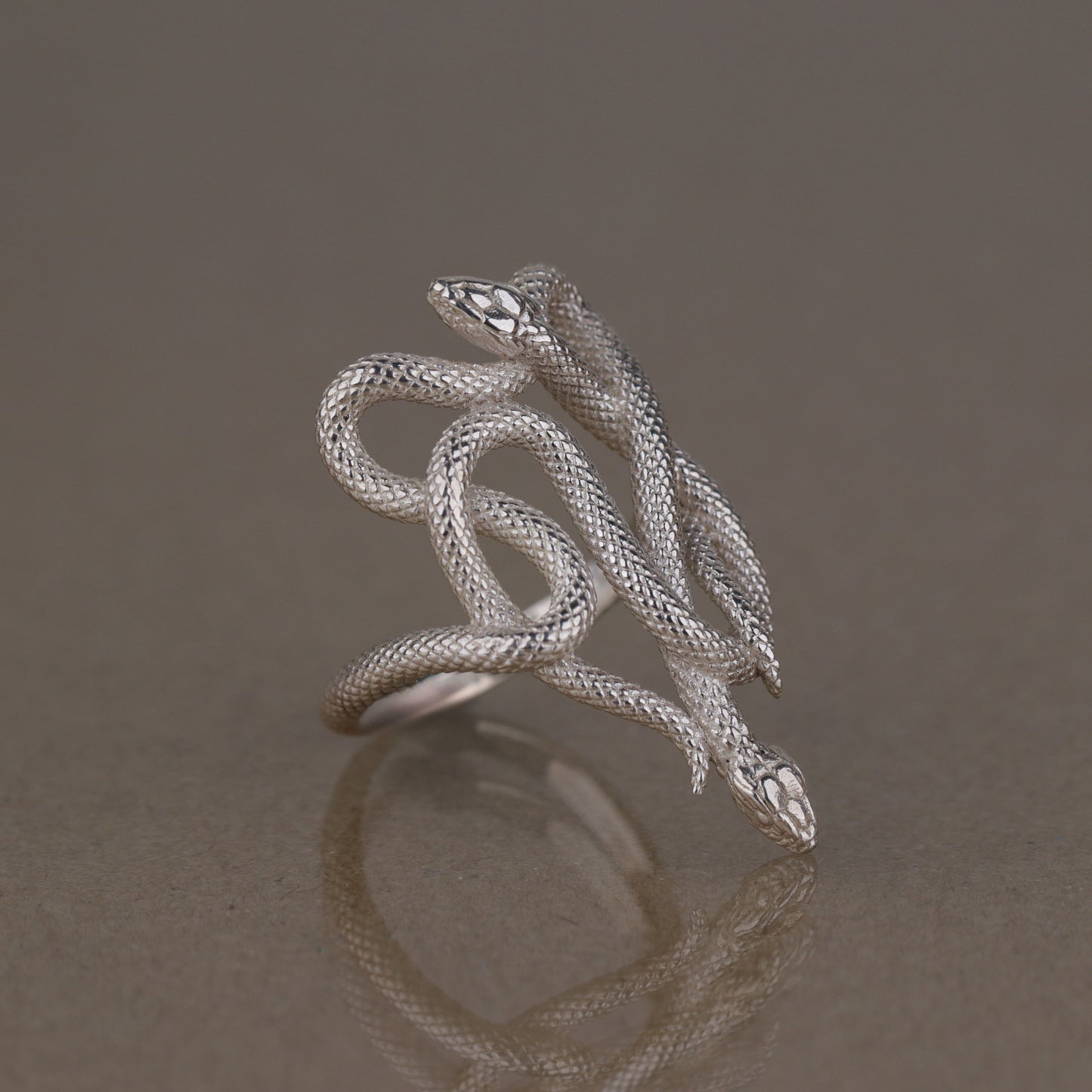 Amber Octopus 925 Silver Ring