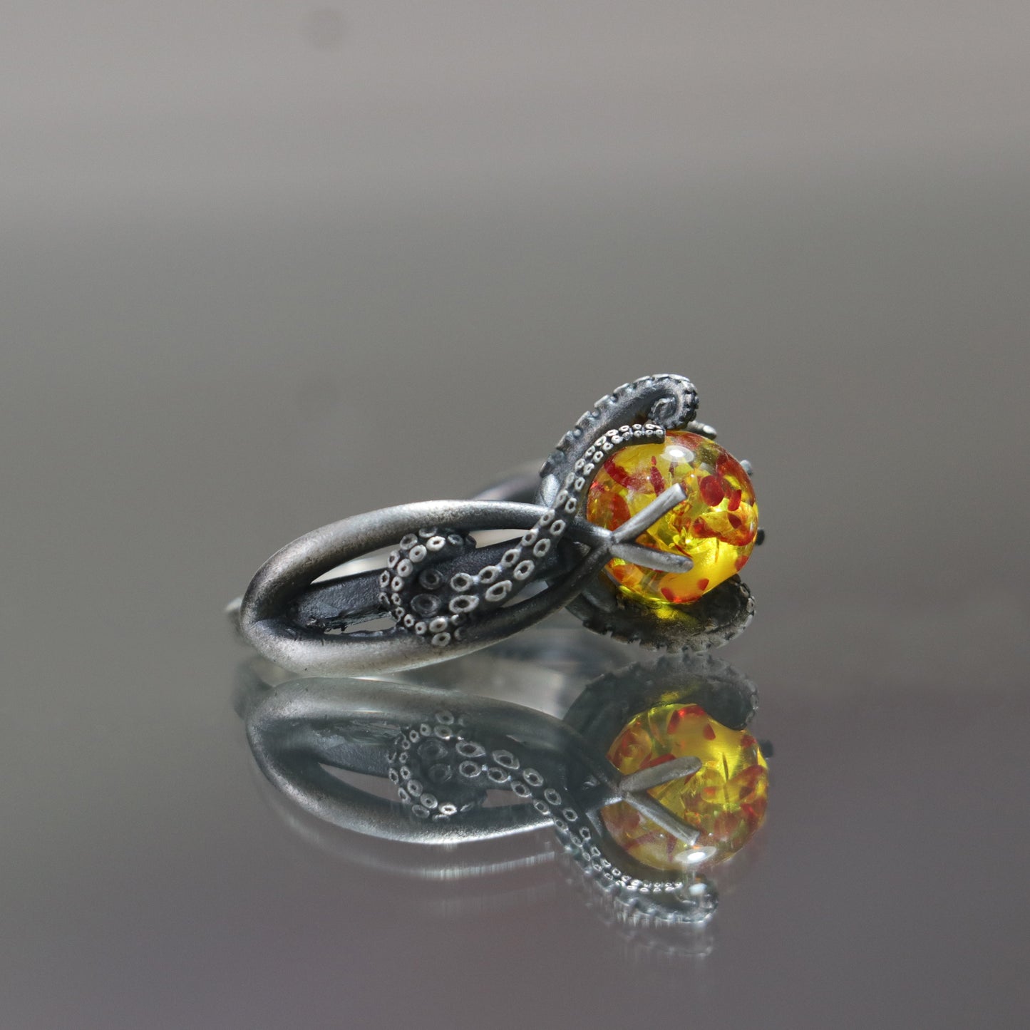 Ahtapot Yüzük (Tüm Taş ve Maden Seçenekleri)