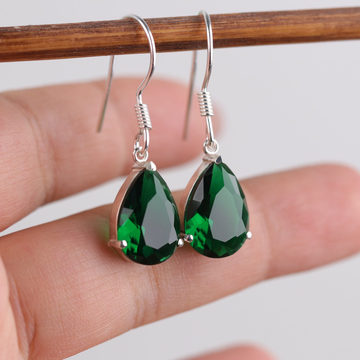 Damla Blue Topaz Küpe Kolye Set