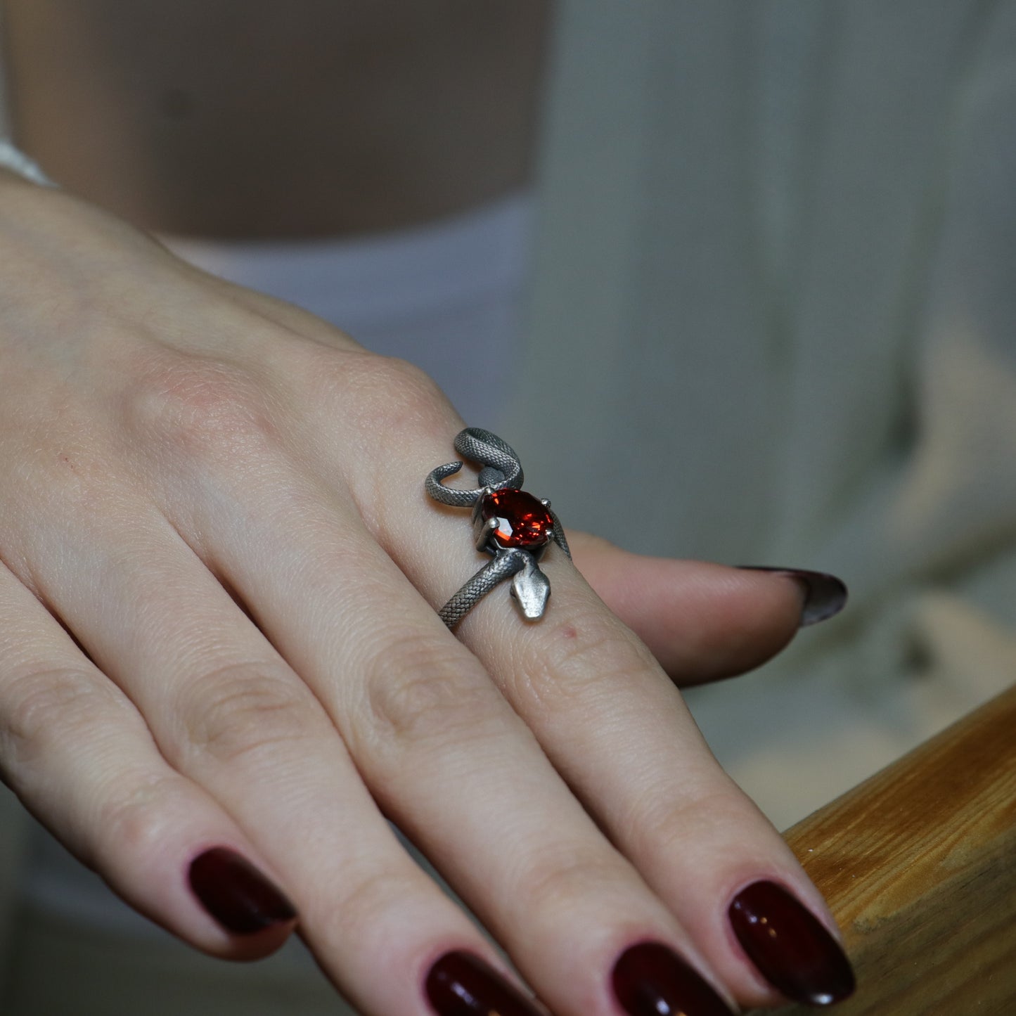 Yılan Yüzük (Tüm Maden ve Taş Seçenekleri)