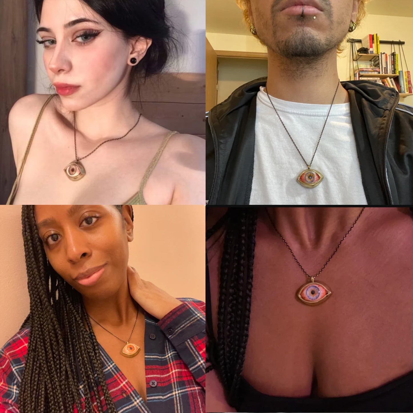 Cat Glass Eye Necklace