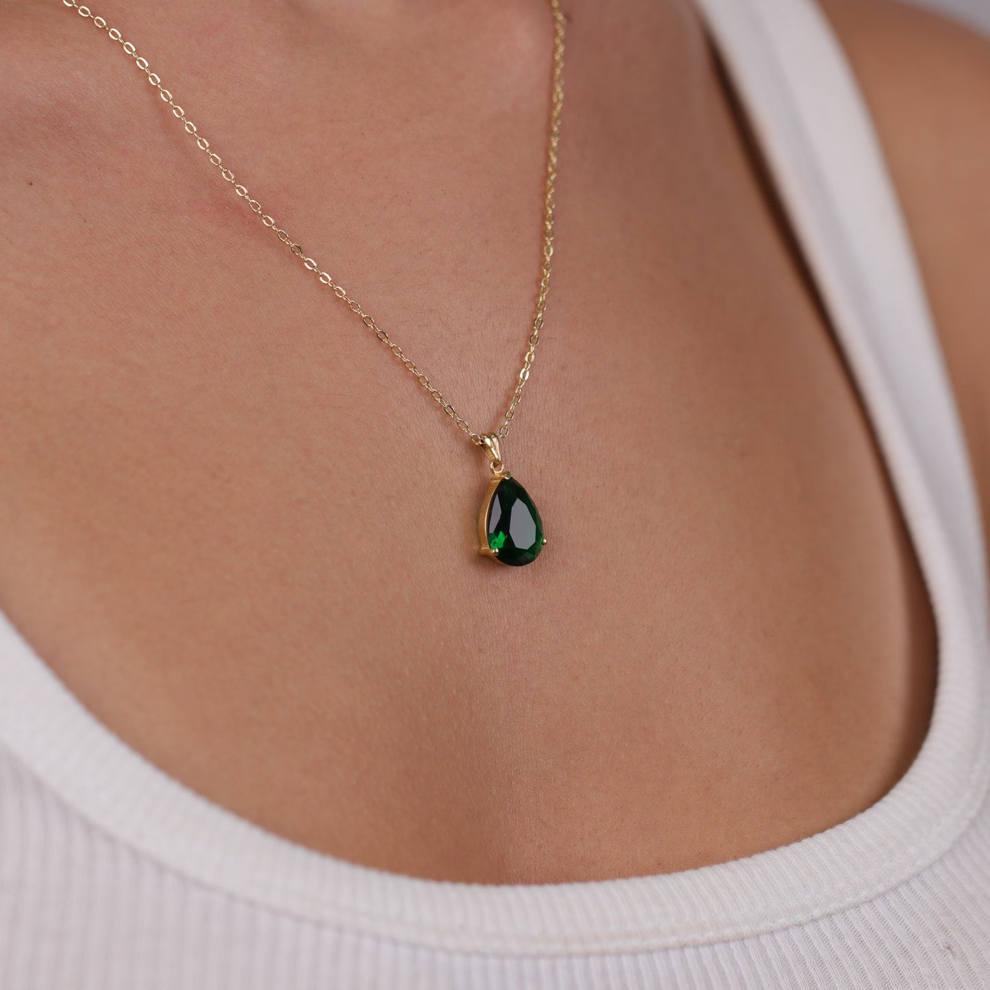 Damla Blue Topaz Küpe Kolye Set