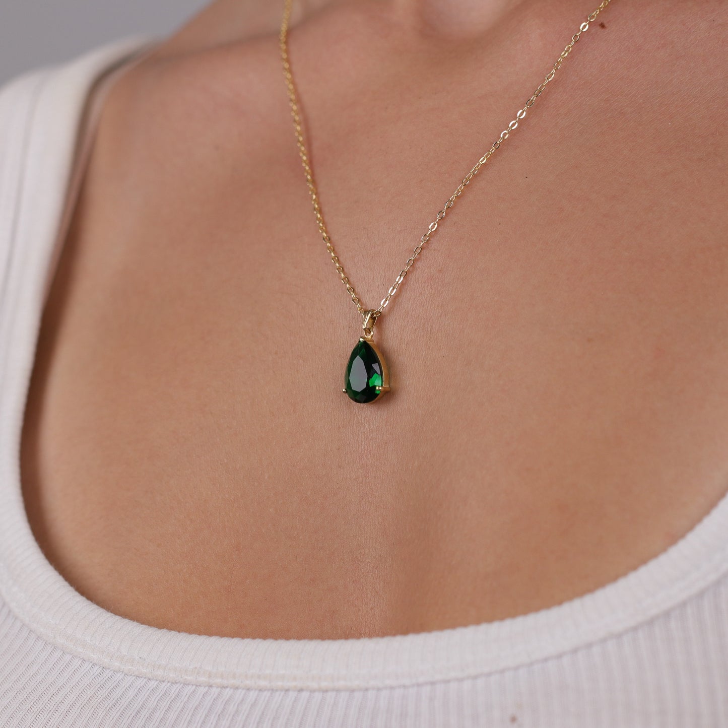 Damla Blue Topaz Küpe Kolye Set