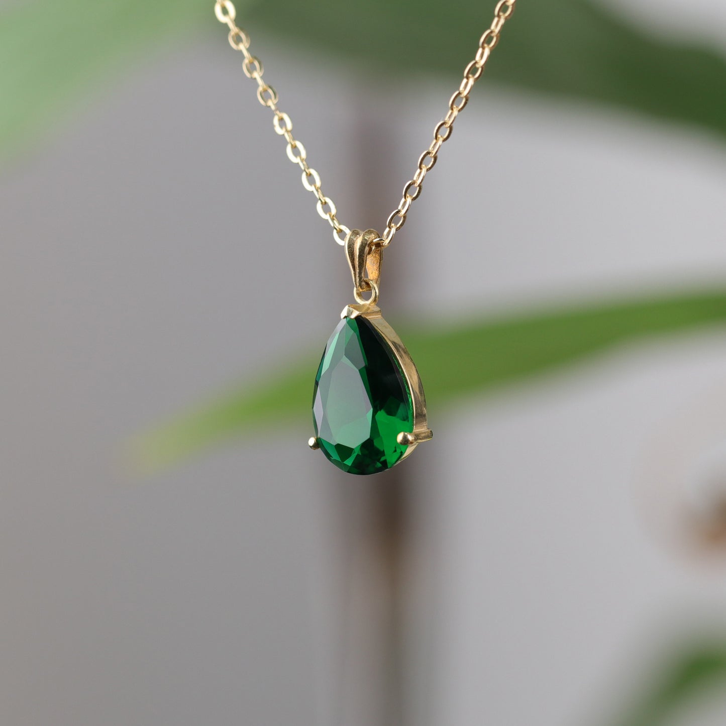 Damla Garnet 925 Gümüş Kolye