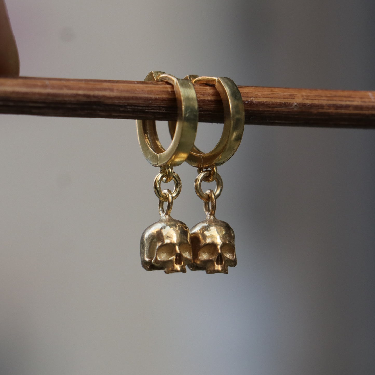 Mini Mini Skull 925 Silver Earrings