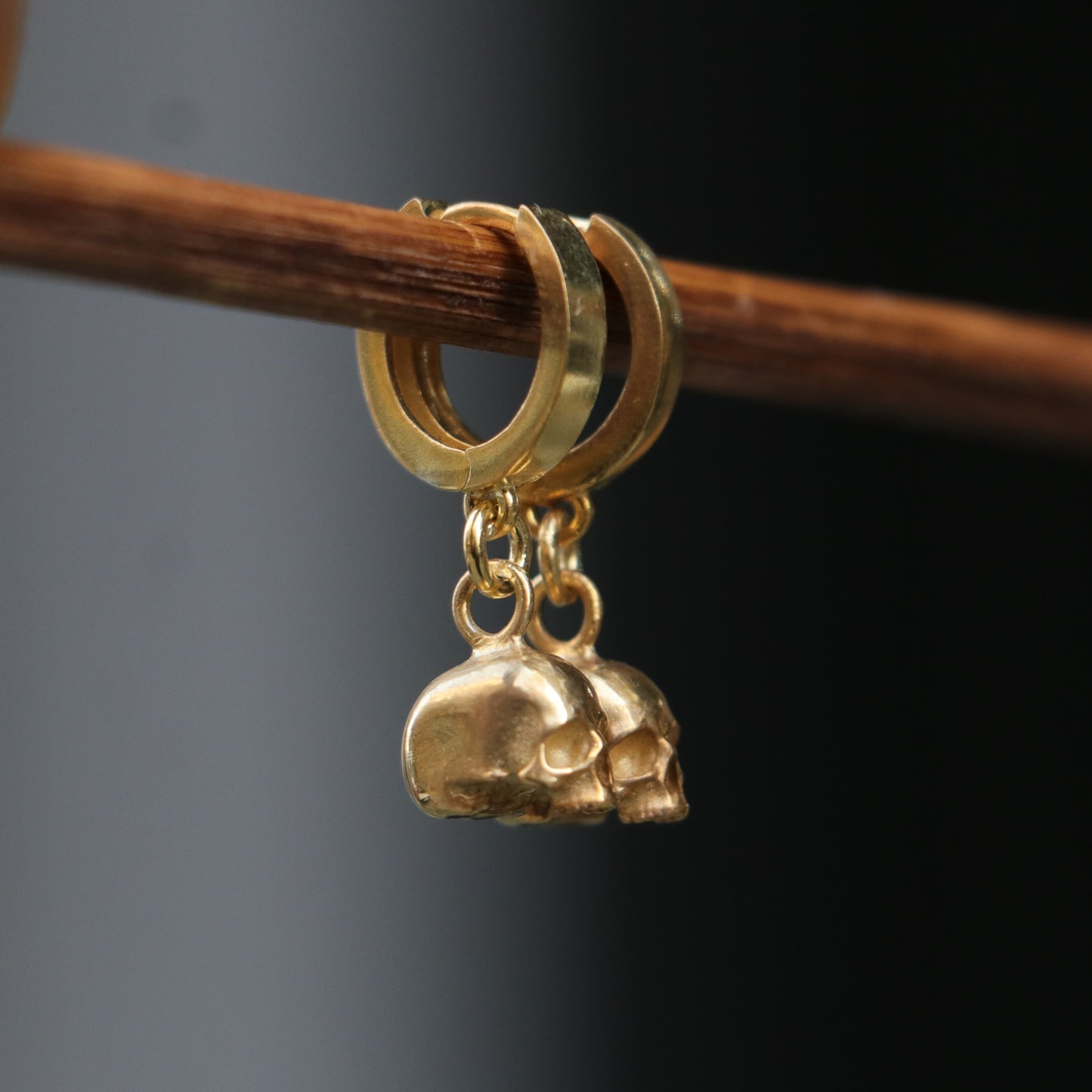 Mini Mini Skull 925 Silver Earrings