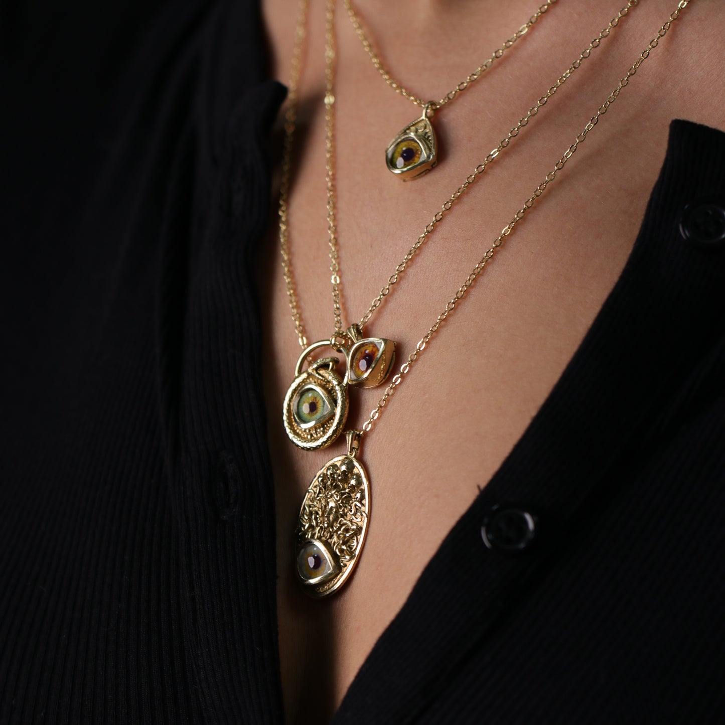 "HECATE'NİN GÖZÜ" | Üçlü Ay Koruma Tılsımı (Gümüş & Pirinç)