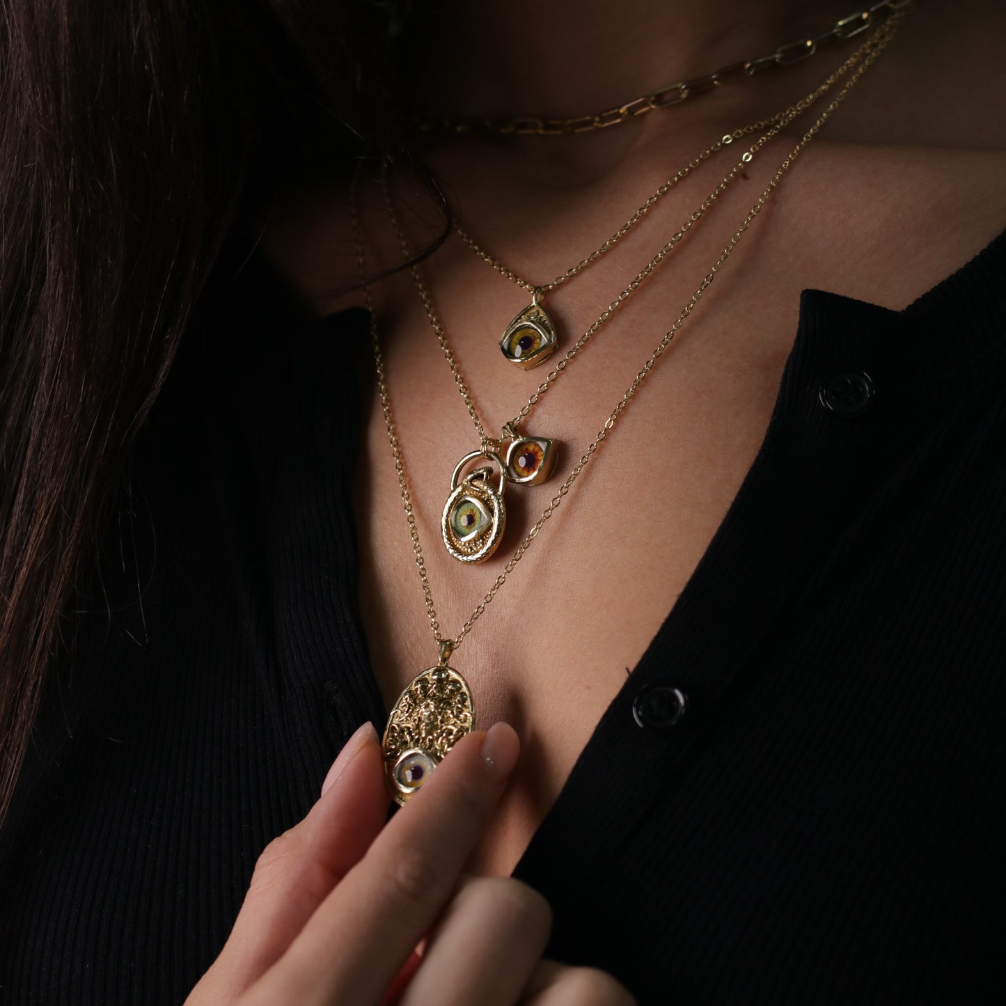 "HECATE'NİN GÖZÜ" | Üçlü Ay Koruma Tılsımı (Gümüş & Pirinç)