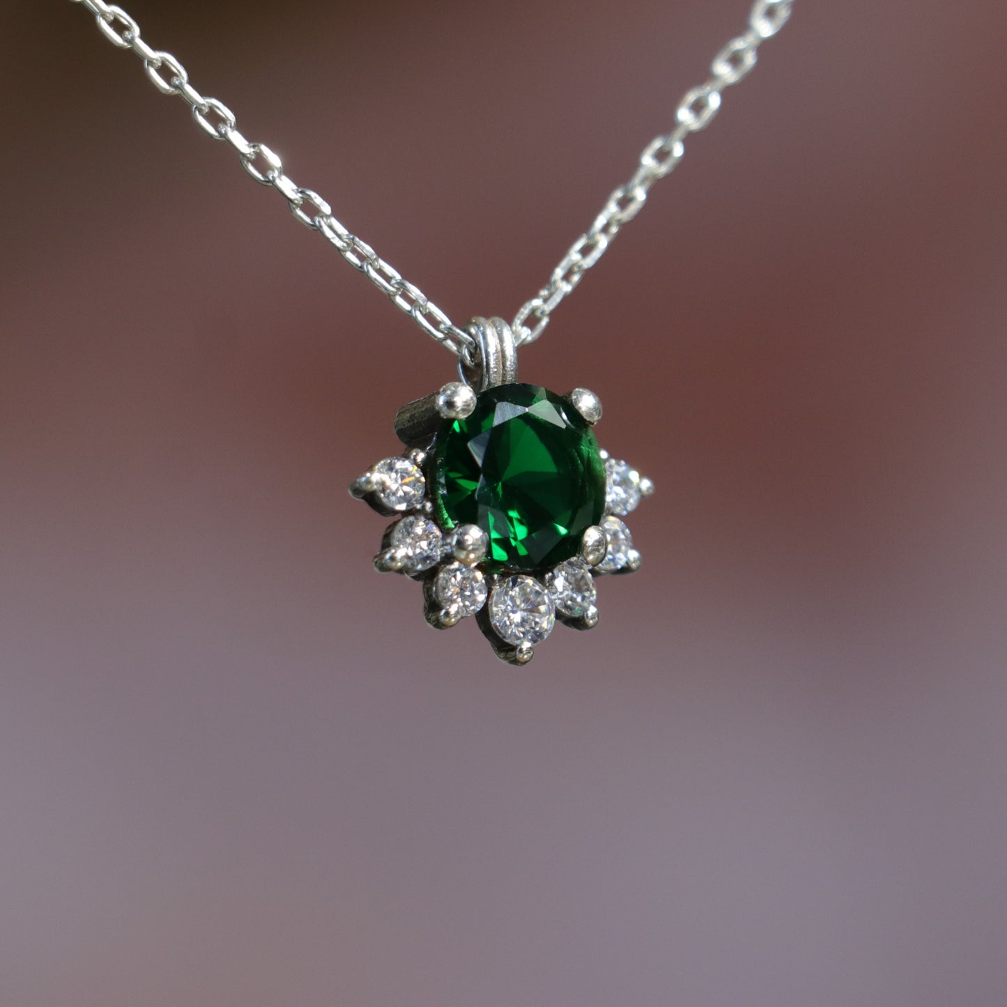 Moissanite Gold Plated 925 Silver Necklace